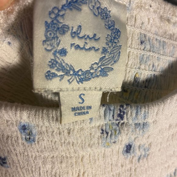 Blue Rain Flower Blouse - Picture 3 of 3